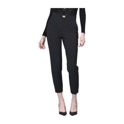 Zwarte Cigarette Chinos Elisabetta Franchi , Black , Dames