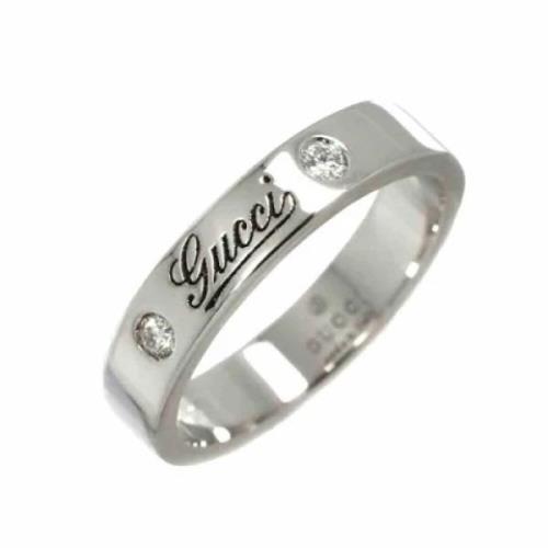 Pre-owned White Gold rings Gucci Vintage , Gray , Dames