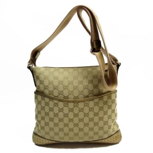 Pre-owned Canvas gucci-bags Gucci Vintage , Beige , Dames