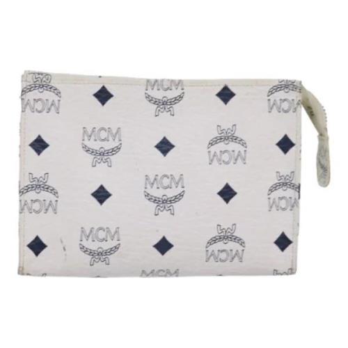 Pre-owned Leather clutches MCM Pre-owned , White , Dames