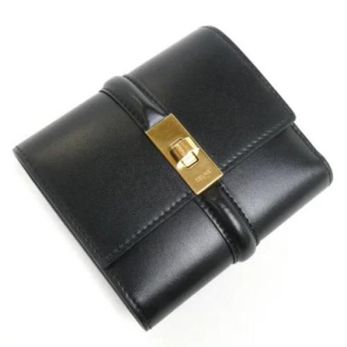 Pre-owned Leather wallets Celine Vintage , Black , Dames