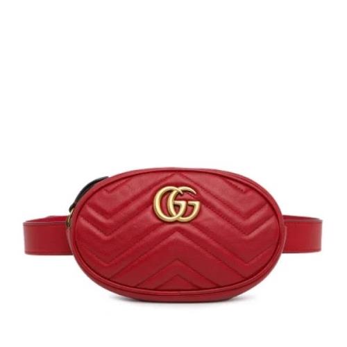 Pre-owned Leather crossbody-bags Gucci Vintage , Red , Dames