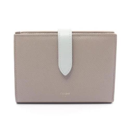 Pre-owned Leather wallets Celine Vintage , Gray , Dames