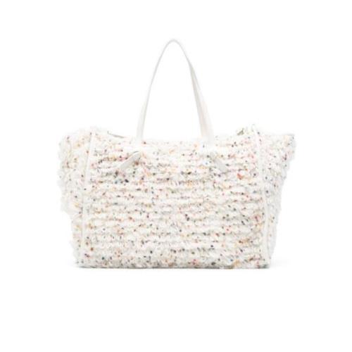 Witte 3D-loop Gebreide Handtas Gianni Chiarini , White , Dames