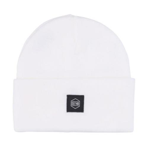 Witte Geribbelde Gebreide Balaclava Beanie Dolly Noire , White , Heren