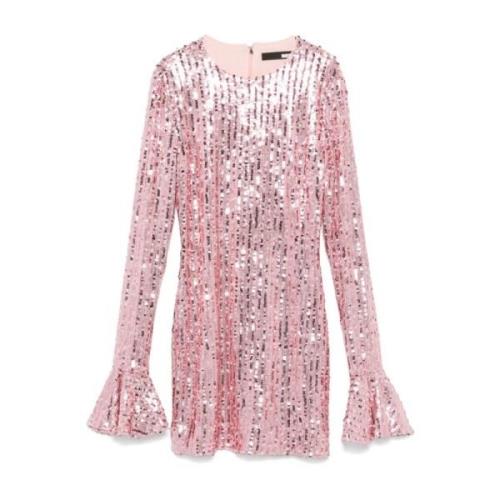 Roze Pailletten Jurk Rotate Birger Christensen , Pink , Dames