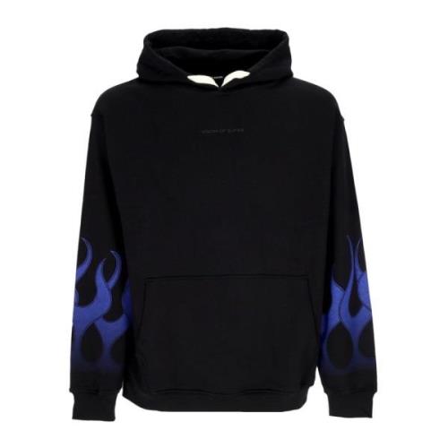 Lichtgewicht Flames Hoodie Zwart/Blauw Vision OF Super , Black , Heren