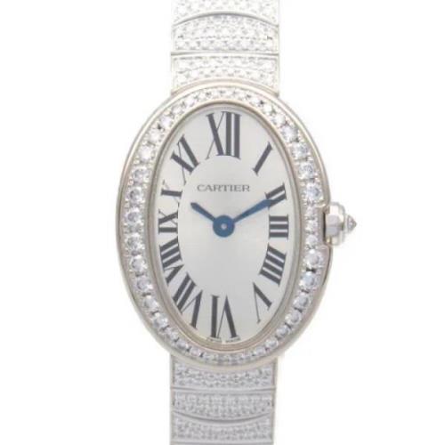 Pre-owned White Gold watches Cartier Vintage , Gray , Dames