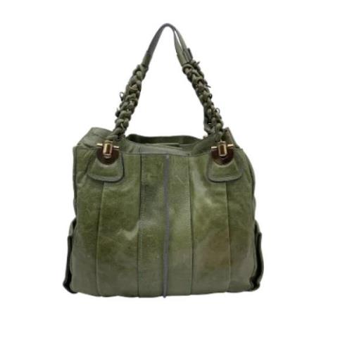 Pre-owned Leather handbags Chloé Pre-owned , Green , Dames