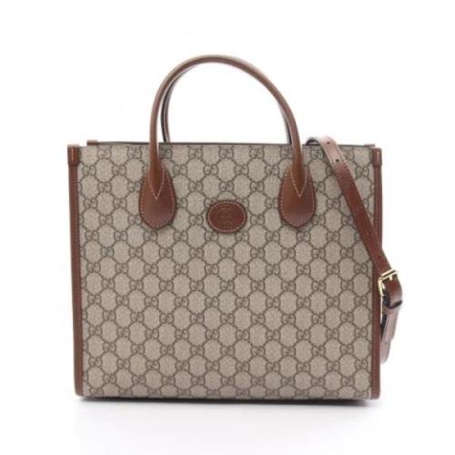 Pre-owned Plastic gucci-bags Gucci Vintage , Beige , Dames