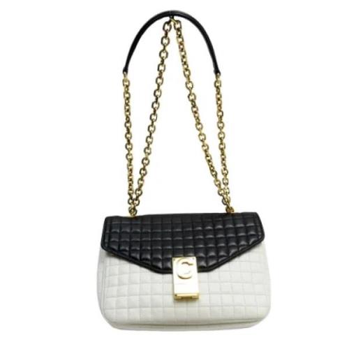 Pre-owned Leather celine-bags Celine Vintage , White , Dames