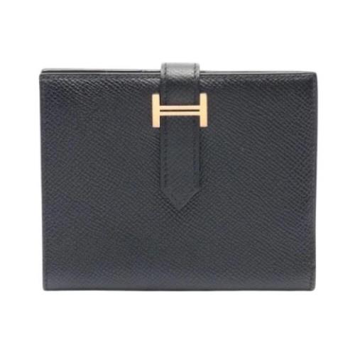 Pre-owned Leather wallets Hermès Vintage , Black , Dames