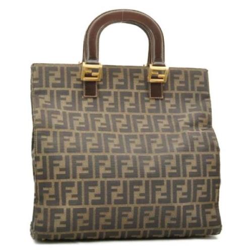 Pre-owned Canvas handbags Fendi Vintage , Brown , Dames