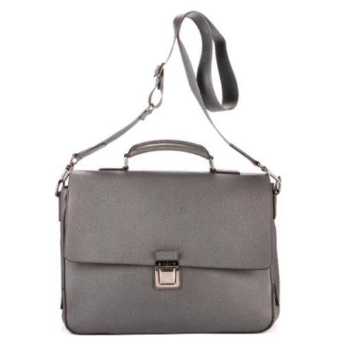 Pre-owned Leather louis-vuitton-bags Louis Vuitton Vintage , Gray , He...