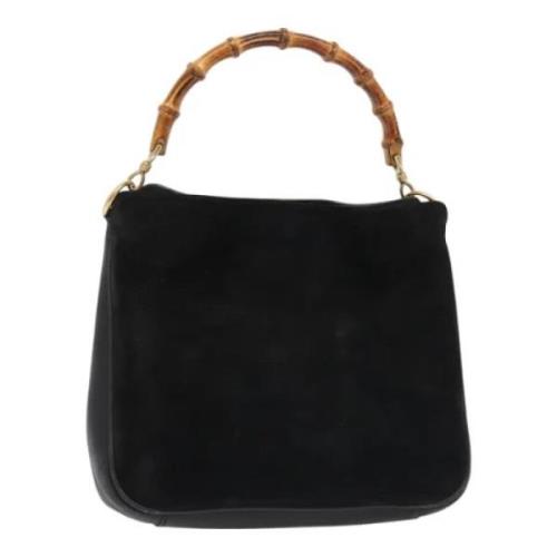 Pre-owned Suede handbags Gucci Vintage , Black , Dames