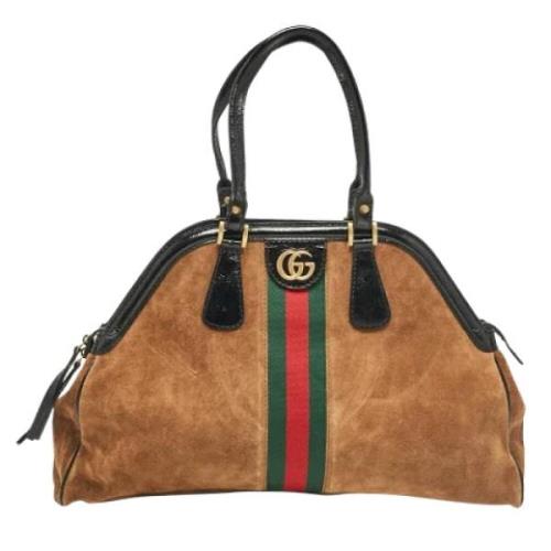 Pre-owned Leather gucci-bags Gucci Vintage , Brown , Dames