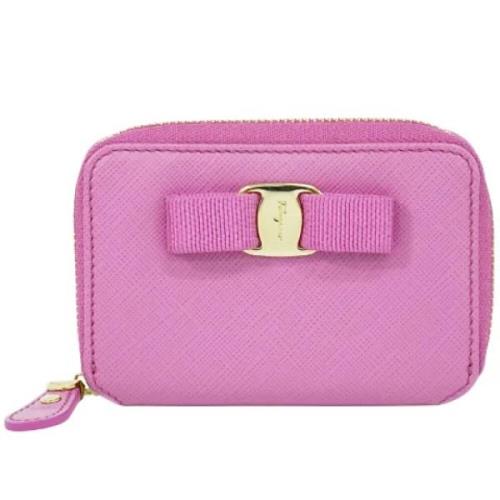 Pre-owned Leather wallets Salvatore Ferragamo Pre-owned , Pink , Dames