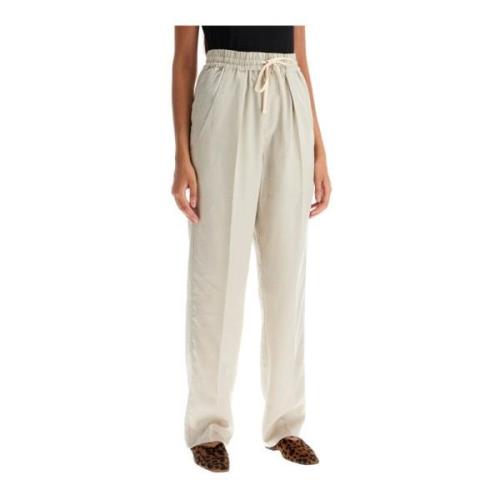 Flowy Lyocell Gabardine Broek Isabel Marant Étoile , Beige , Dames