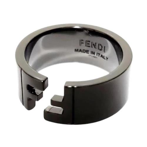 Pre-owned Metal rings Fendi Vintage , Gray , Dames