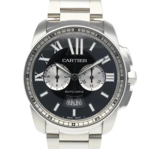 Pre-owned Stainless Steel watches Cartier Vintage , Black , Heren