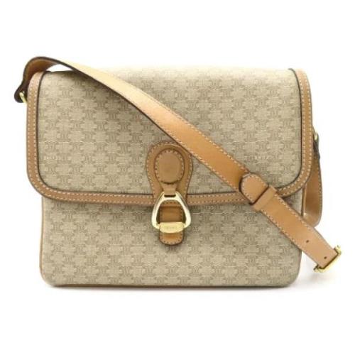 Pre-owned Leather celine-bags Celine Vintage , Beige , Dames