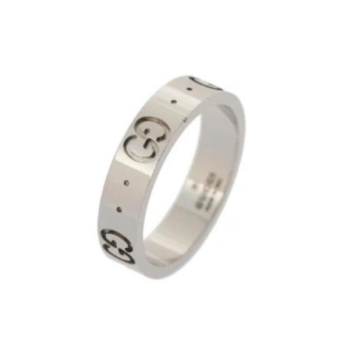 Pre-owned White Gold rings Gucci Vintage , Gray , Dames