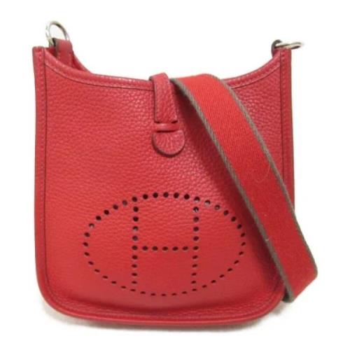 Pre-owned Leather shoulder-bags Hermès Vintage , Red , Dames