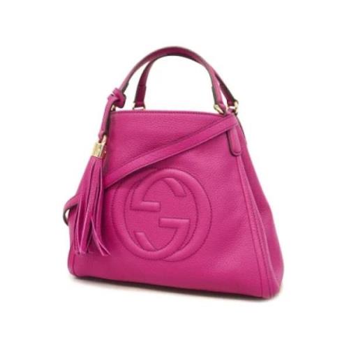 Pre-owned Leather shoulder-bags Gucci Vintage , Pink , Dames