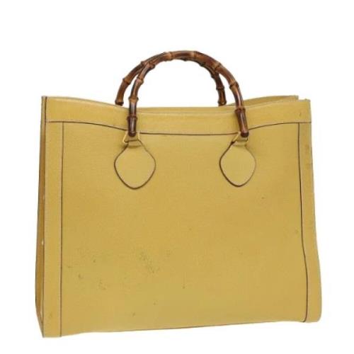 Pre-owned Leather handbags Gucci Vintage , Yellow , Dames