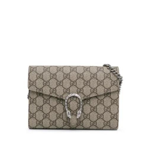 Pre-owned Fabric crossbody-bags Gucci Vintage , Beige , Dames