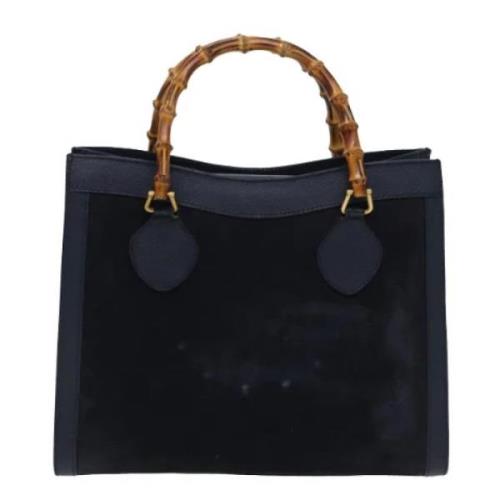 Pre-owned Suede handbags Gucci Vintage , Blue , Dames