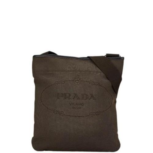 Pre-owned Canvas shoulder-bags Prada Vintage , Brown , Dames