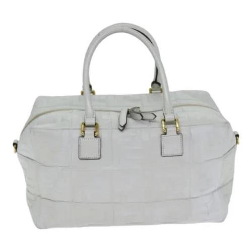 Pre-owned Leather handbags Fendi Vintage , White , Dames