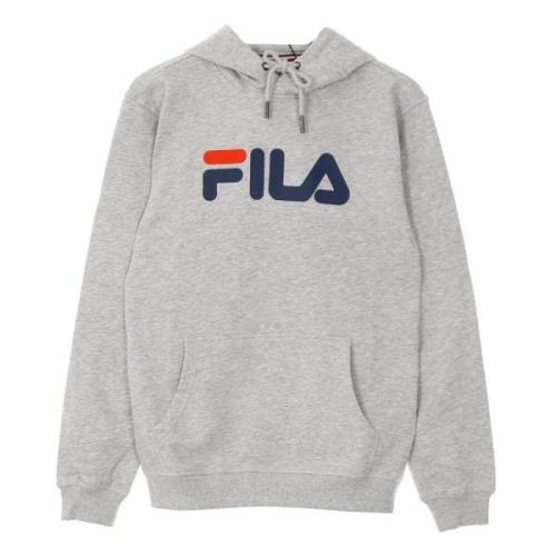 Lichtgrijs Melange Kangoeroe Hoodie Fila , Gray , Heren