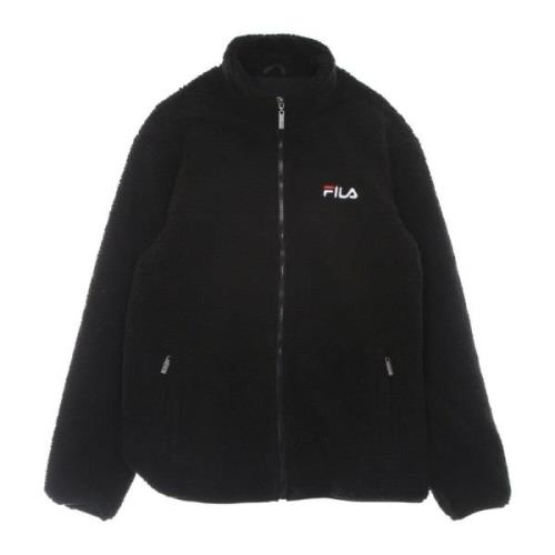 Zwarte Sherpa Fleece Jas voor Mannen Fila , Black , Heren