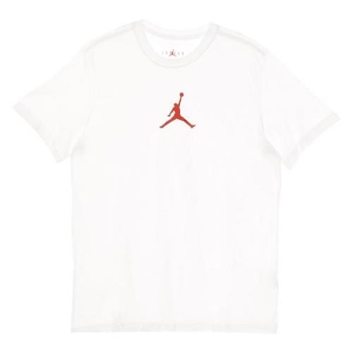 Jumpman Logo Crewneck T-Shirt Wit/Rood Jordan , White , Heren