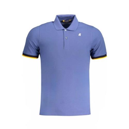 Blauw Polo Met Korte Mouwen K-Way , Blue , Heren