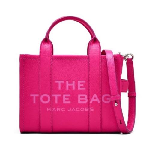 Roze Leren Schoudertas met Logo Marc Jacobs , Pink , Dames