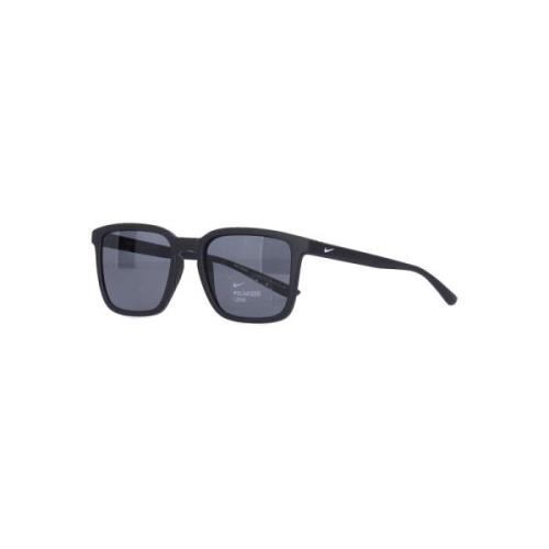 Vierkante Lens Herenzonnebril Zwart/Zilver Nike , Black , Unisex