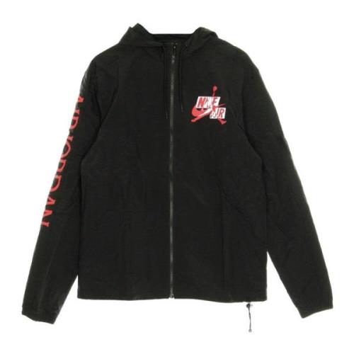 Klassieke Windbreaker Jas in Zwart/Wit Jordan , Black , Heren