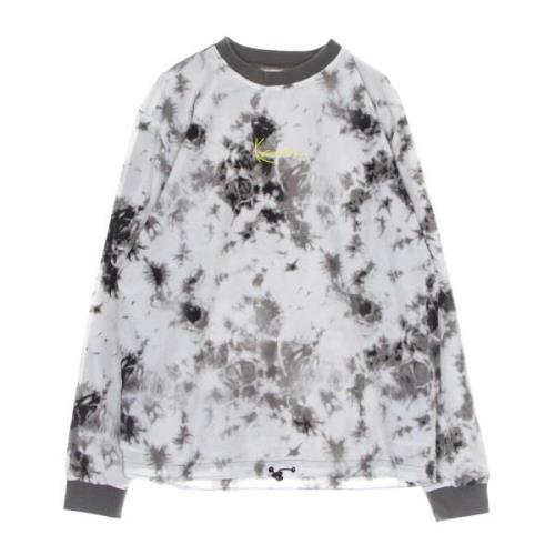 Pixelprint Crewneck Sweatshirt met Tie-Dye Print Karl Kani , Gray , He...