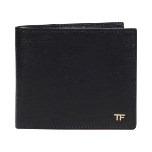 Grain Leather T Line Bifold Wallet Tom Ford , Black , Heren