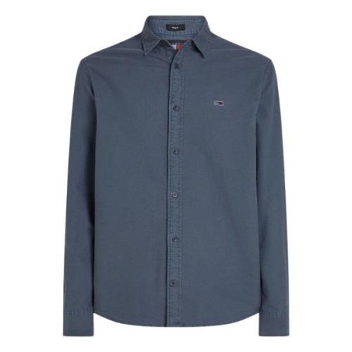 Blauwe Oxford Overhemd Tommy Hilfiger , Blue , Heren