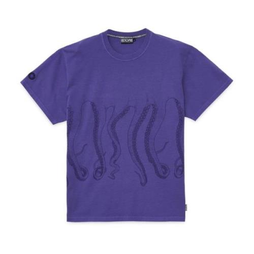 T-Shirts Octopus , Purple , Heren