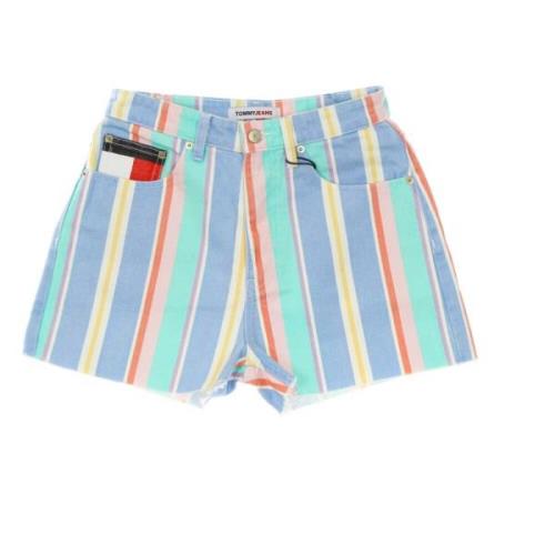 Hoge Taille Gestreepte Mom Fit Shorts Tommy Hilfiger , Multicolor , Da...