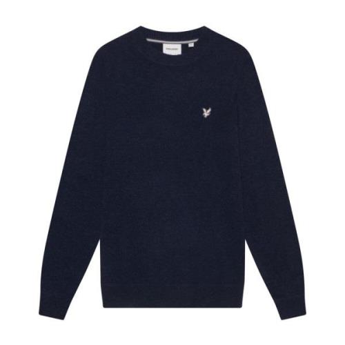 Cashmere Blend Crew Neck Jumper Lyle & Scott , Blue , Heren