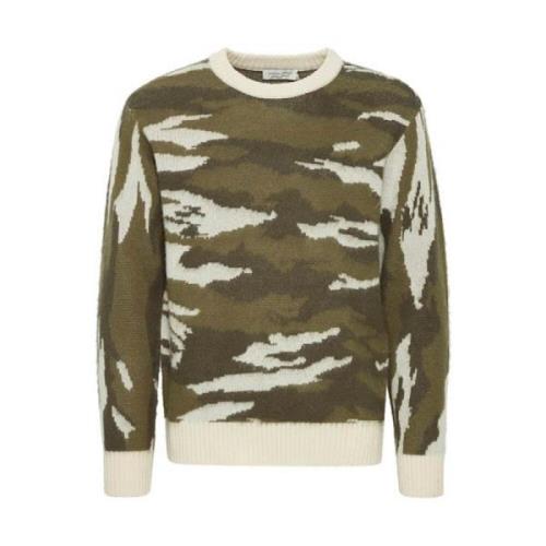 Camo Gebreid Diep Groen Casual Friday , Green , Heren