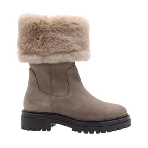 Stijlvolle Winterlaarzen voor Vrouwen Geox , Beige , Dames