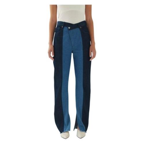 Kansas Bicolor Indigo Denim Broek Alohas , Blue , Dames