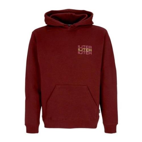 Skulls Hoodie Burgundy Lange Mouw Iuter , Red , Heren